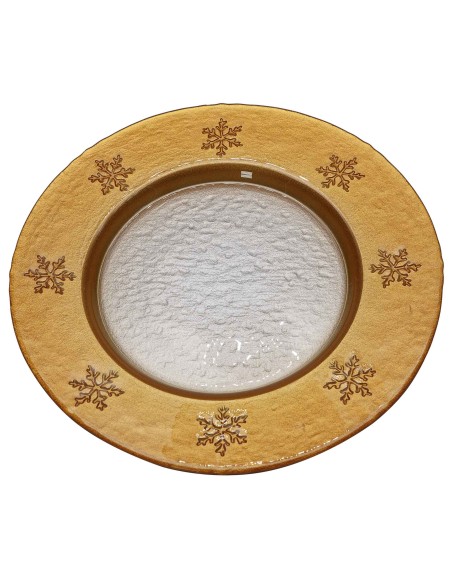 Caja de 6 bajoplatos de cristal - Colección COPO DE NIEVE.